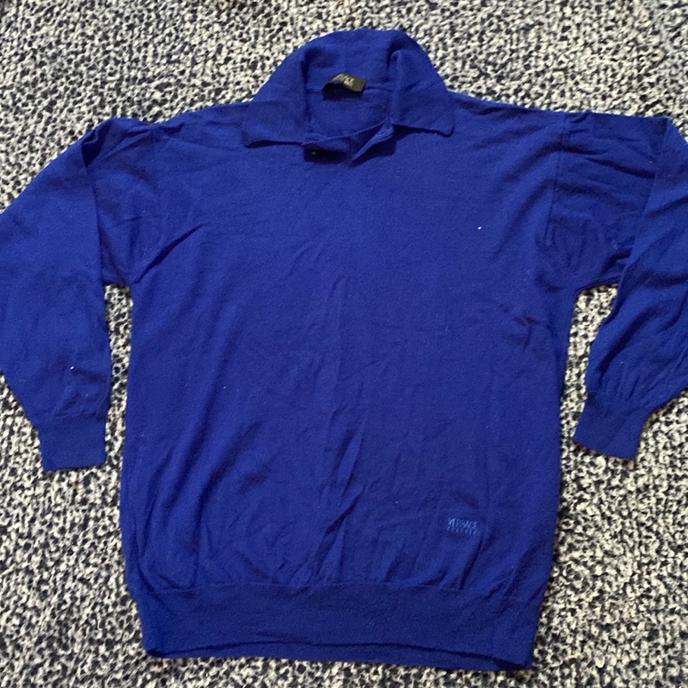 Versace wool blue sweater size XL
